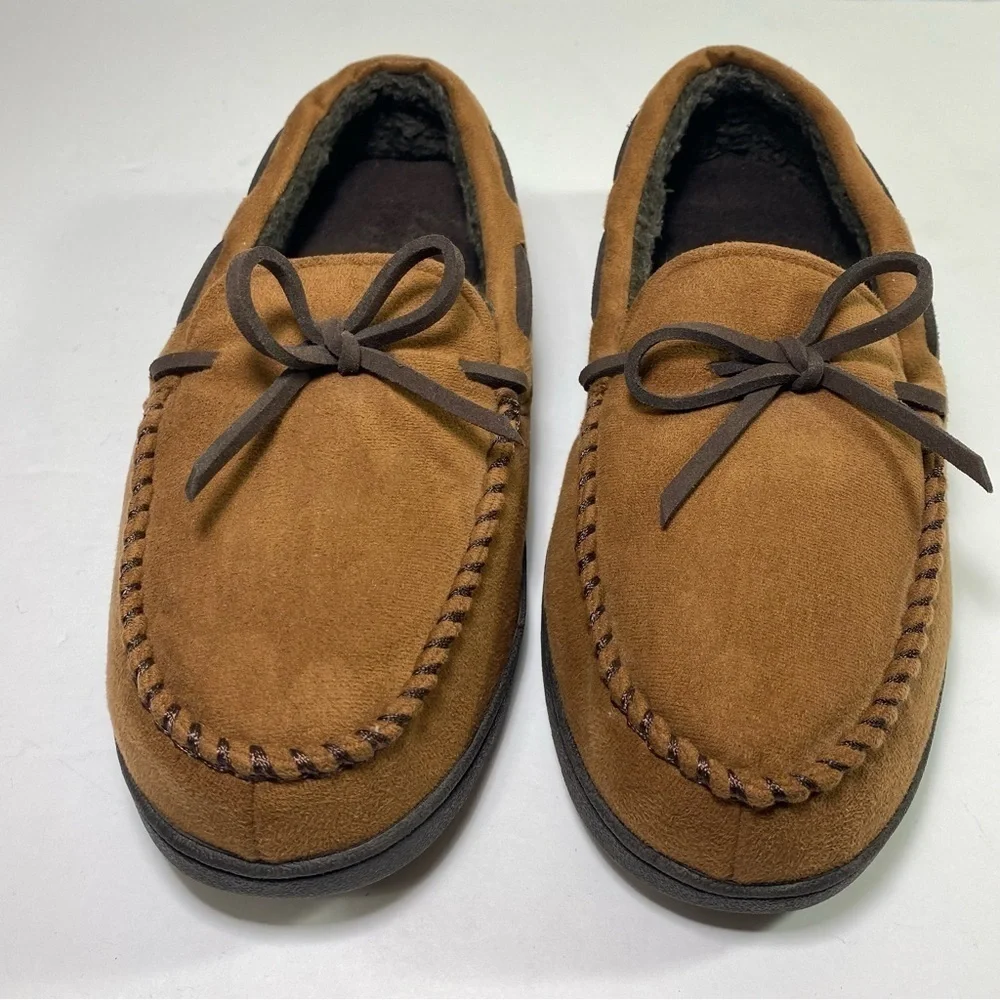 𝅺dearfoams Lined MOCCASIN Slippers - M (9/10). Ultimate Comfort.